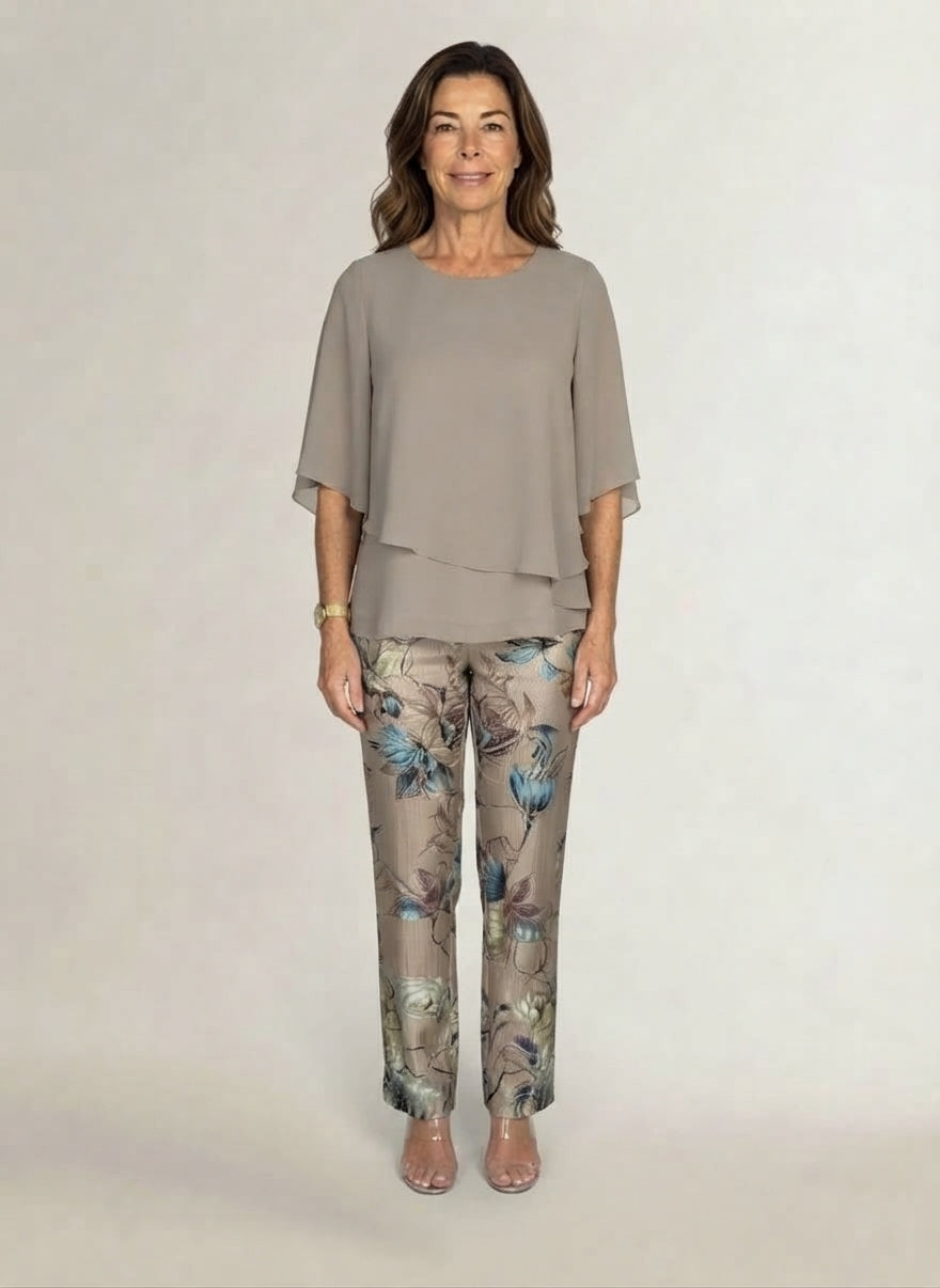 Twee-delige zomerset voor dames met top en broek - 1