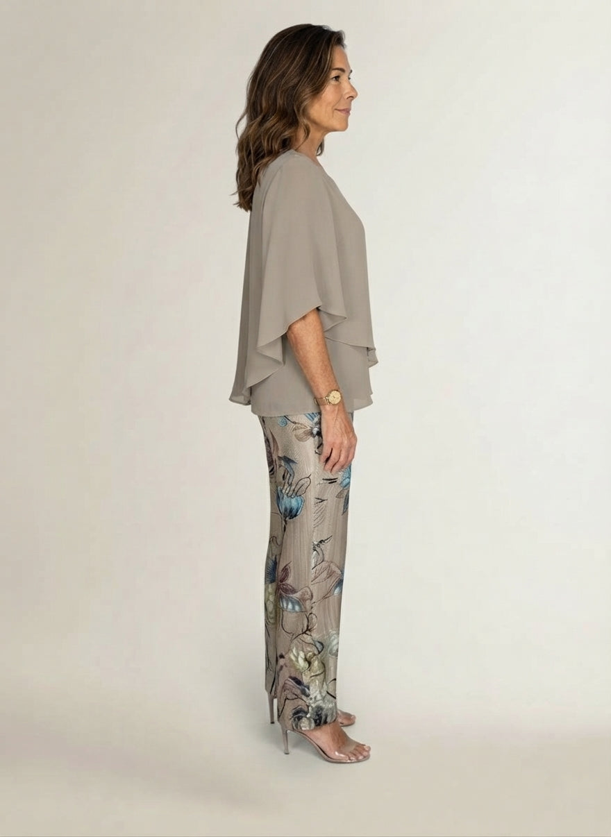 Twee-delige zomerset voor dames met top en broek - 2