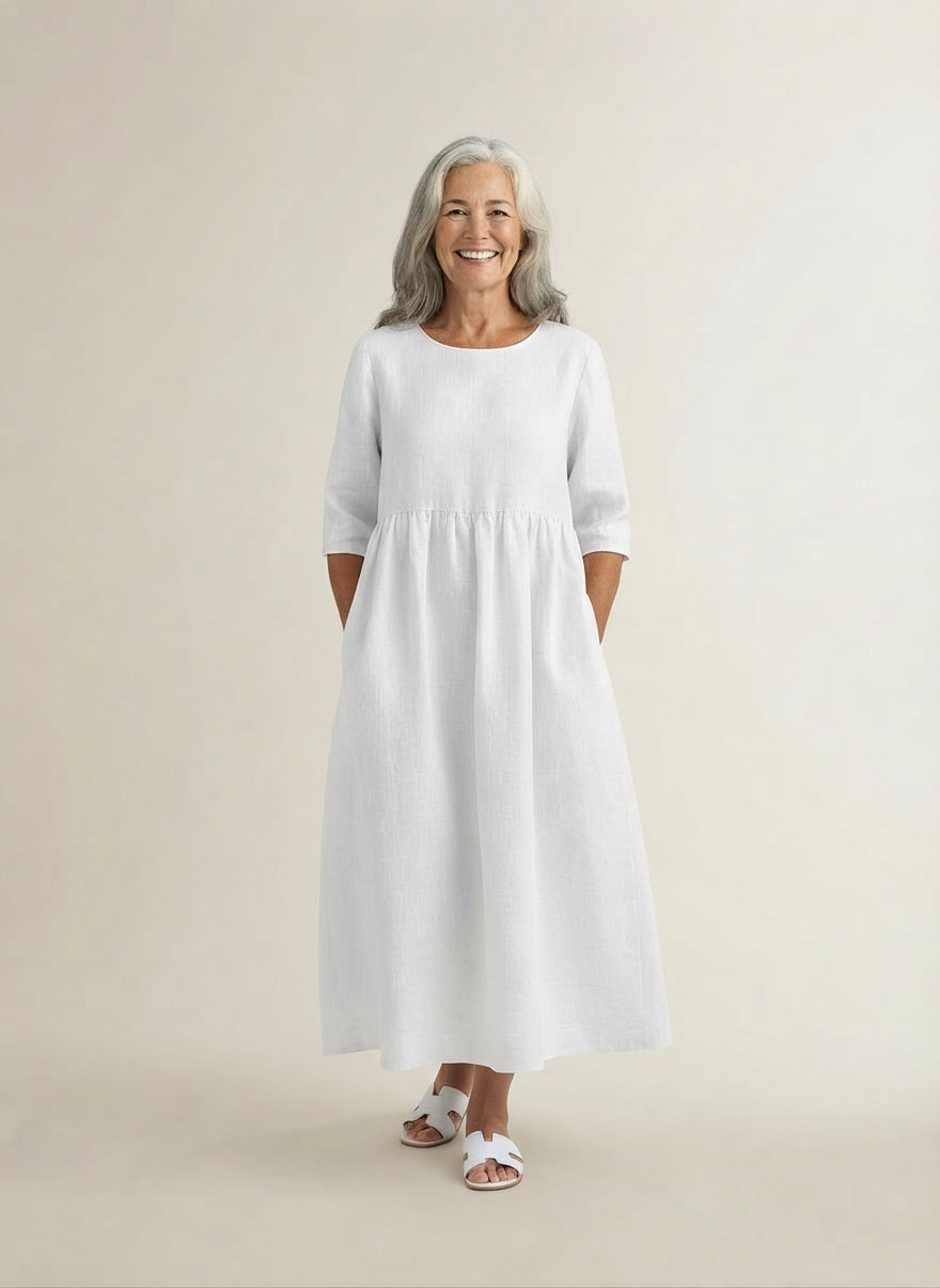 Zomerse midi-jurk met casual snit voor dames - 1
